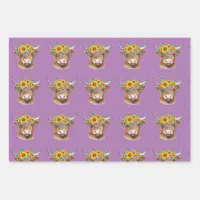 Adorable Highland Cow Wrapping Paper