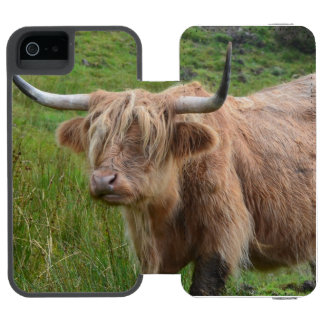 Adorable Highland Cow Wallet Case For iPhone SE/5/5s
