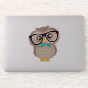 Adorable Hipster Owl Sticker