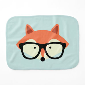Adorable Hipster Red Fox Burp Cloth