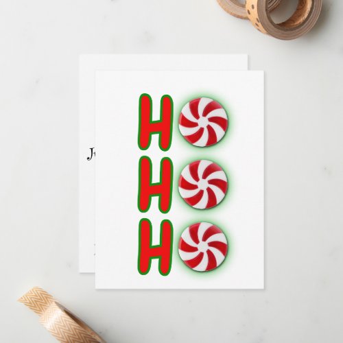 Adorable Ho Ho Ho Christmas Note Card