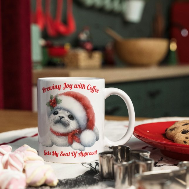 Adorable Holiday Baby Seal - Cute & Festive  Coffee Mug (Creator Uploaded)