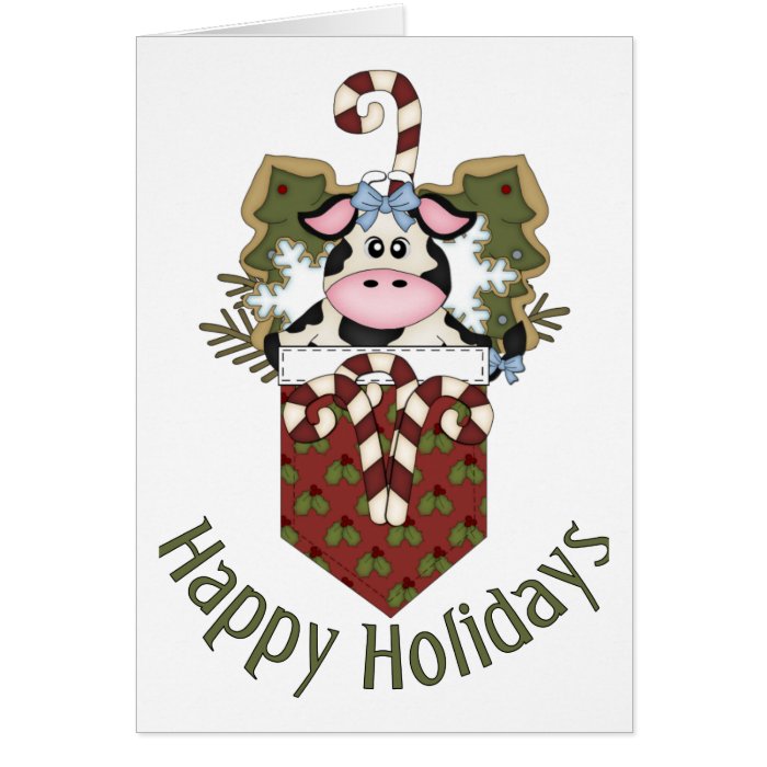 Adorable Holiday Christmas Cow Tees, GIfts Cards
