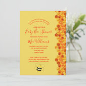 Adorable Honey Bee Themed Baby Shower Invitation (Standing Front)