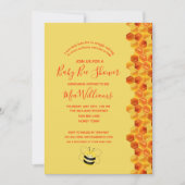 Adorable Honey Bee Themed Baby Shower Invitation (Front)