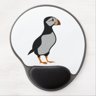 Adorable Horned Puffin Standing Cartoon Gel Mouse Pad