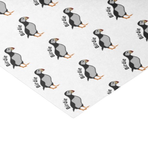Adorable Horned Puffin Standing Cartoon Tissue Paper