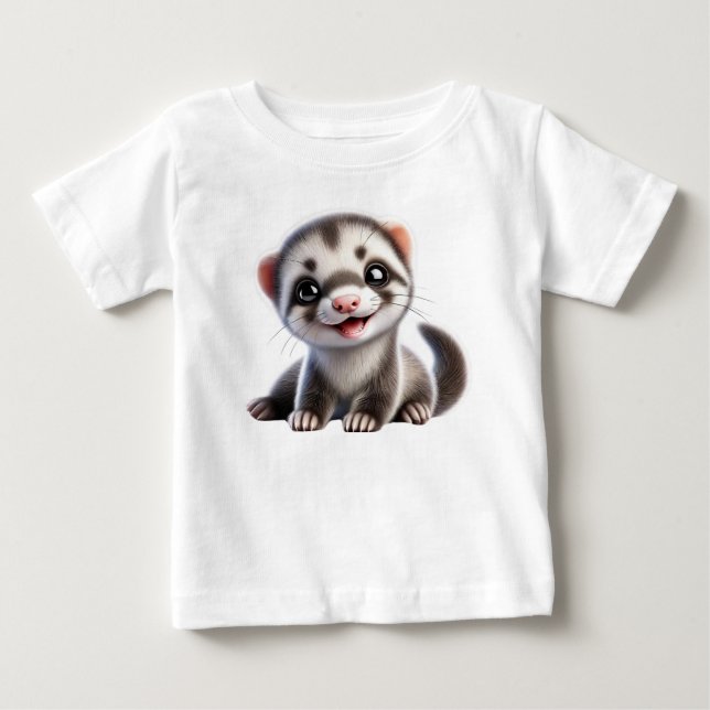 Adorable Hurón Baby Baby T-Shirt (Front)