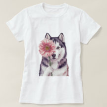 Adorable Husky Watercolor Illustration 