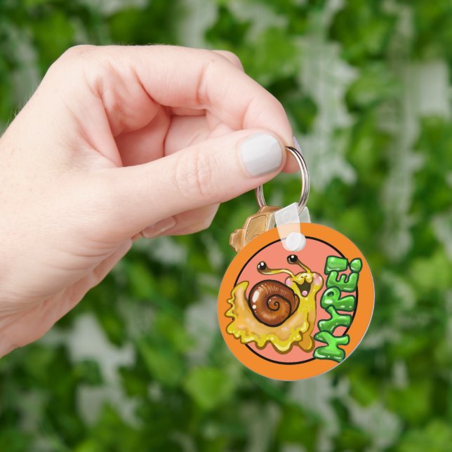 Adorable HYPE! Snail Emote  Keychain (Hand)