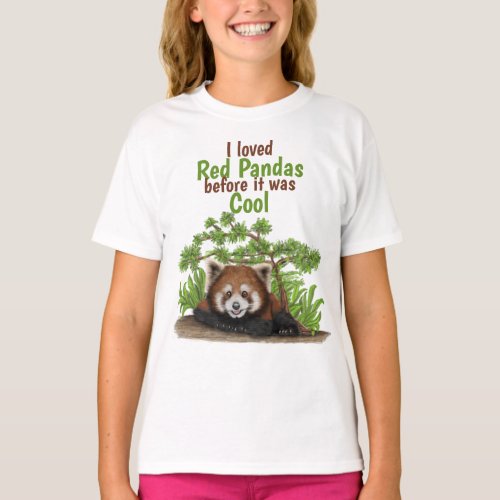 Adorable I Loved Red Panda Kids T_Shirt