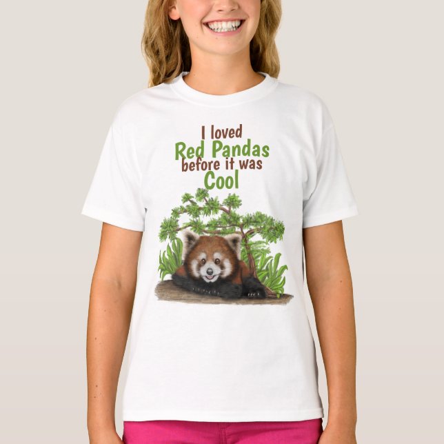 Adorable I Loved Red Panda Kids T-Shirt (Front)