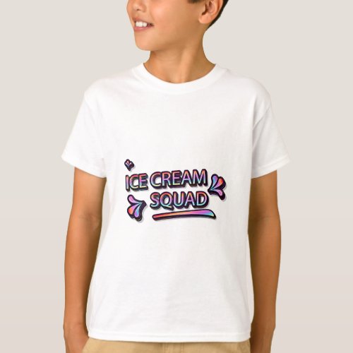 Adorable Ice Cream Squad T_Shirts for Kids