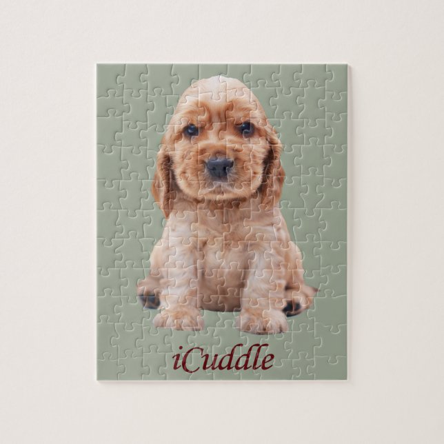 Adorable iCuddle Cocker Spaniel Jigsaw Puzzle (Vertical)