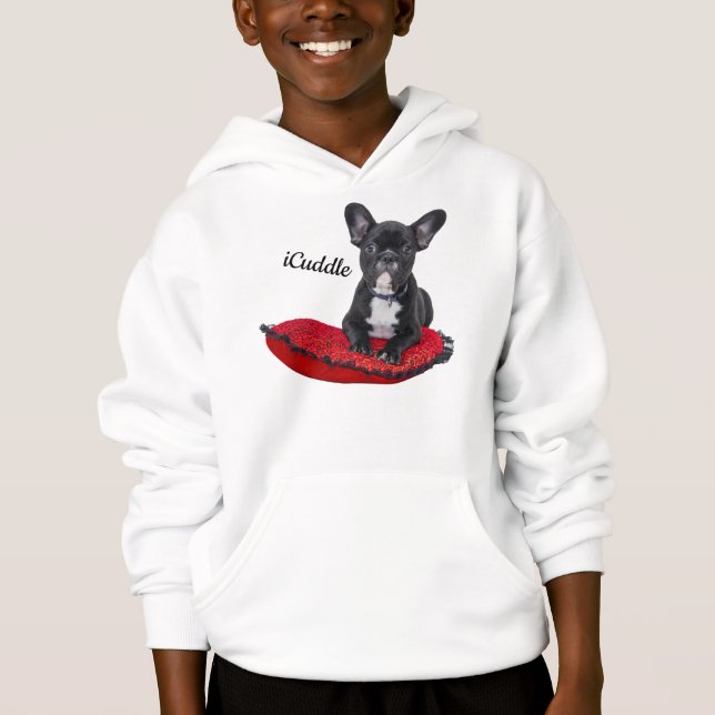 Adorable iCuddle French Bulldog Hoodie (Front)