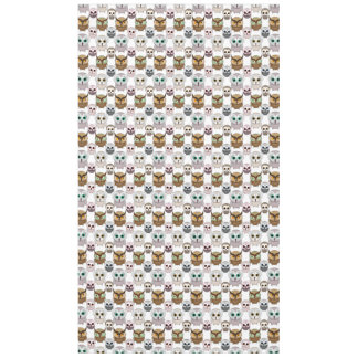 Adorable Illustrated Owls Pattern Tablecloth