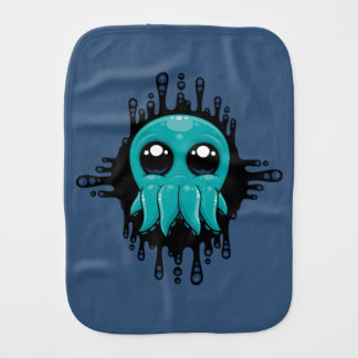 Adorable Inky Baby Octopus Friend Burp Cloth