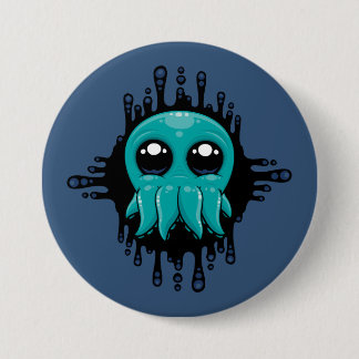 Adorable Inky Baby Octopus Friend Button