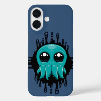 Adorable Inky Baby Octopus Friend iPhone 16 Case