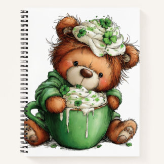 ADORABLE IRISH THEMED TEDDY BEAR NOTEBOOK