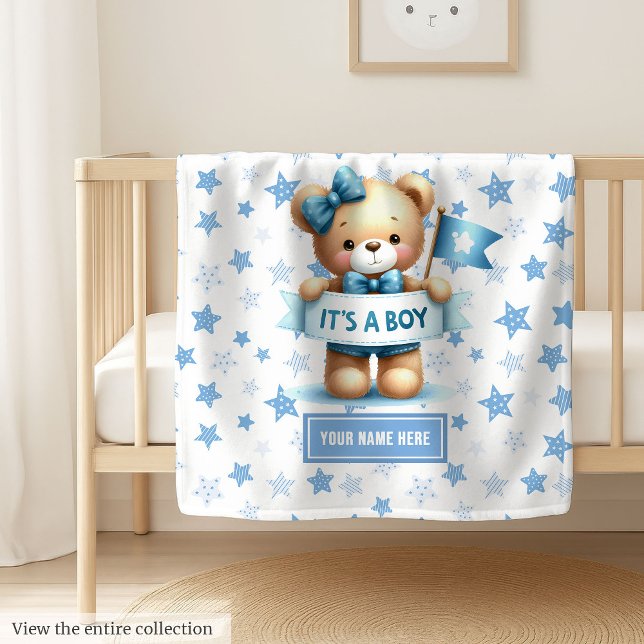Adorable It’s a Boy Blanket for Baby Boy Shower (Adorable It’s a Boy Blanket for Baby Boy Shower)
