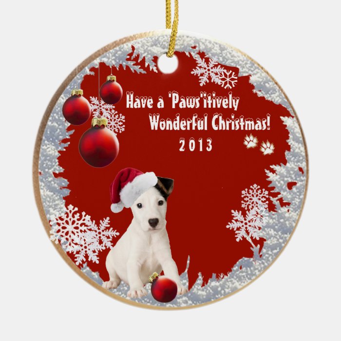 Adorable Jack Russell Number 2 Christmas Ornament