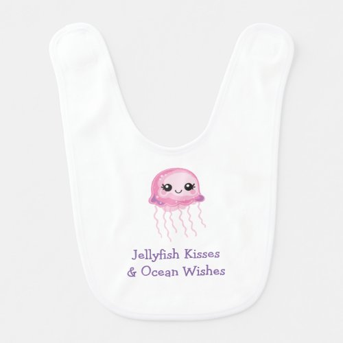 Adorable Jellyfish Ocean Sea Life Under The Sea Baby Bib