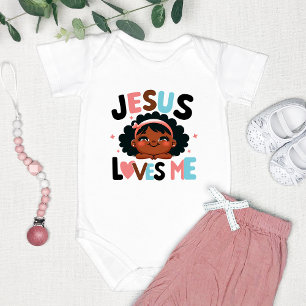 Adorable "Jesus Loves Me" Design  Baby Bodysuit