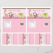 Adorable "Jungle Girl" Candy Bar Labels 2 sizes (Front)