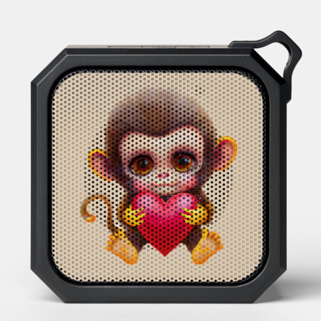 Adorable Jungle Valentine Monkey Bluetooth Speaker (Front)