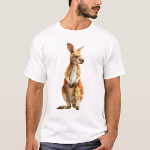 Adorable Kangaroo Joey Watercolor Illustration T-Shirt