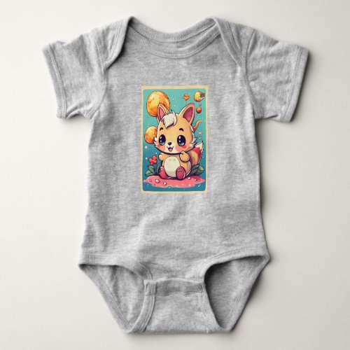 Adorable Kawaii Animal Splash Baby Jersey Bodysuit