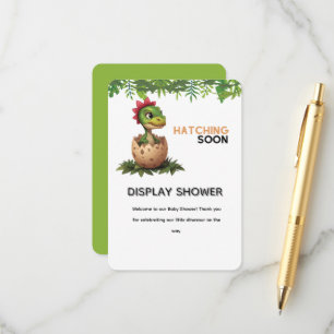 Adorable Kawaii Baby Dinosaur Hatching Enclosure Card