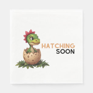 Adorable Kawaii Baby Dinosaur Hatching Napkins