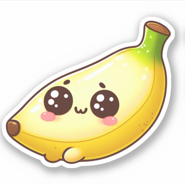 adorable kawaii banana sticker (Front)