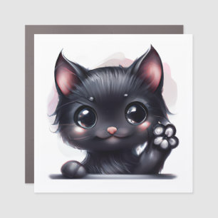 Adorable Kawaii Black Cat Car Magnet