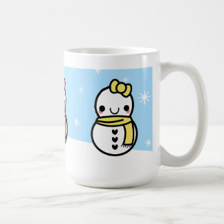 Adorable Kawaii Cartoon Snowman Mug