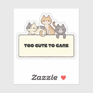 Adorable Kawaii Cats Funny Cute Cat Design Sticker