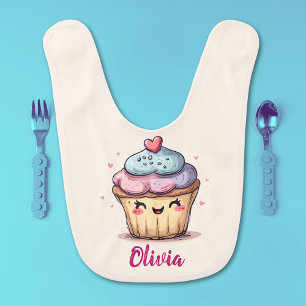 Adorable Kawaii Cupcake Baby Bib
