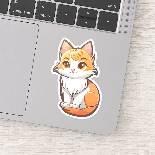 Adorable Kawaii Kitten Sticker (Detail)