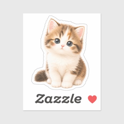 Adorable Kawaii Kitten Sticker