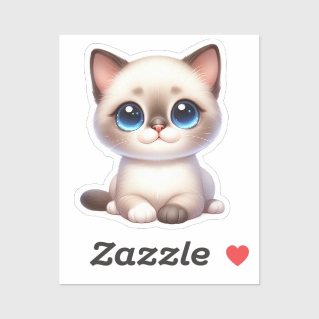 Adorable Kawaii Kitten Sticker (Sheet)