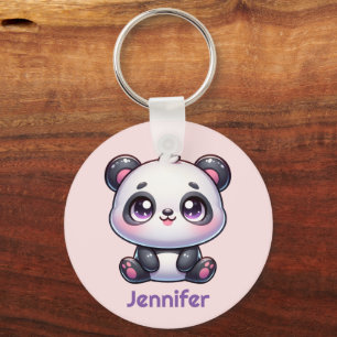 Adorable Kawaii Panda Personalized Design Keychain