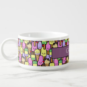 Adorable Kawaii Popsicles Lollies and Ice Cream Bowl