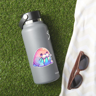 Adorable Kawaii Sparkly Charm Pastel Walrus Sticker