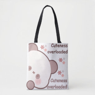 Adorable Kawaii Style Illustration Tote Bag