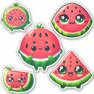 adorable kawaii watermelon sticker