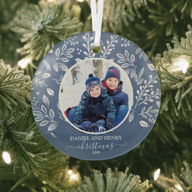 Adorable Keepsake Photo Christmas Glass Ornament (Insitu)