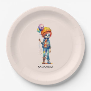 Adorable Kid Zombie - Cute Halloween (2) Paper Plates