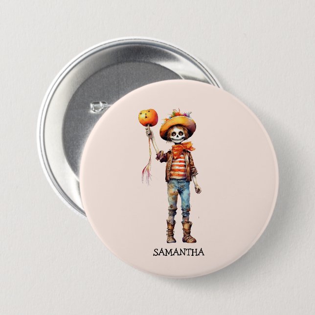 Adorable Kid Zombie - Cute Halloween (3) Button (Front & Back)